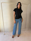 DARBY DRAWSTRING TEE-BLACK