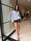 CINDY STRIPE RUGBY TOP