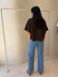 CEDAR KNIT TEE- CHOCOLATE