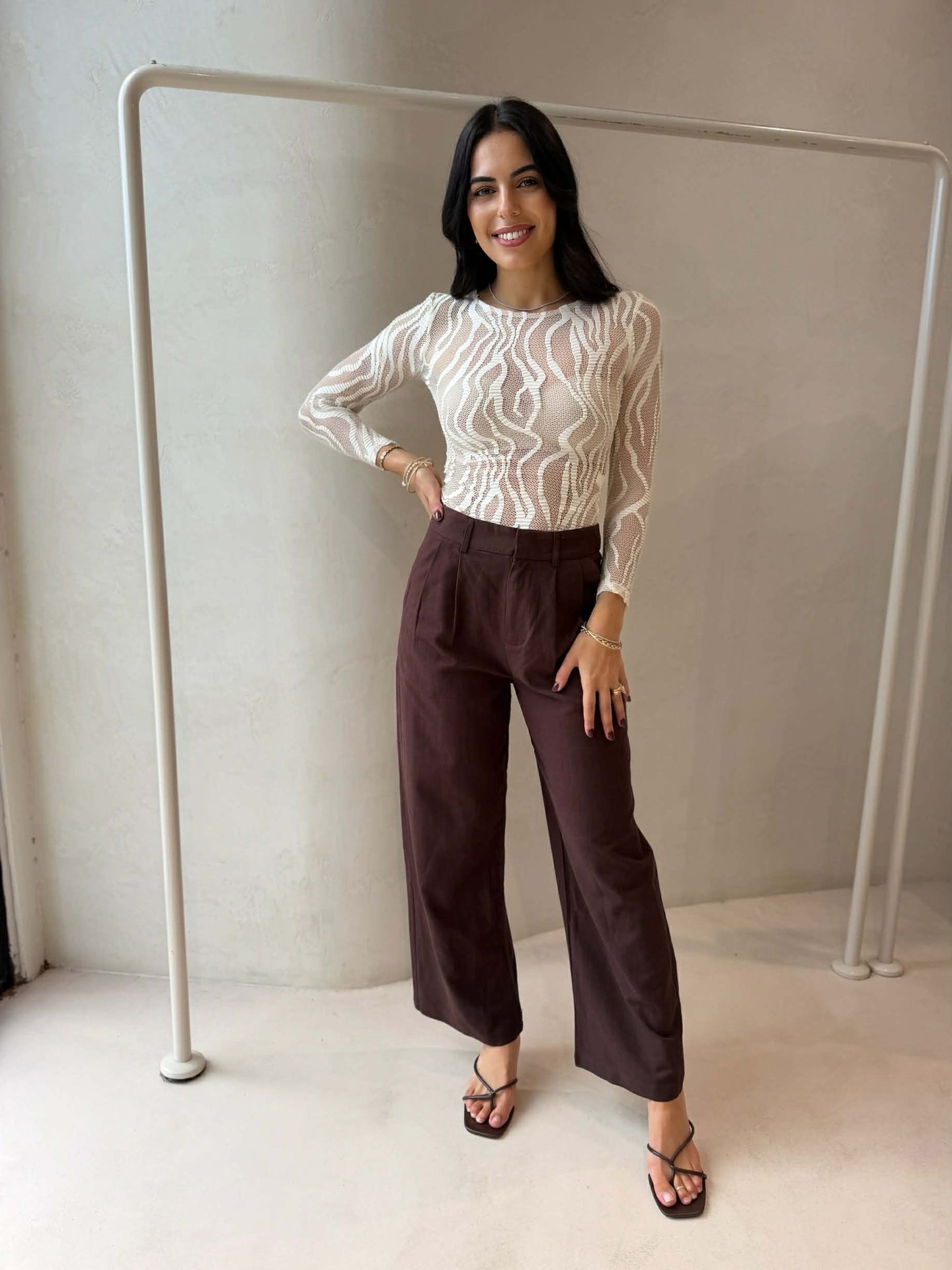 HERMINA PANT- CHOCOLATE