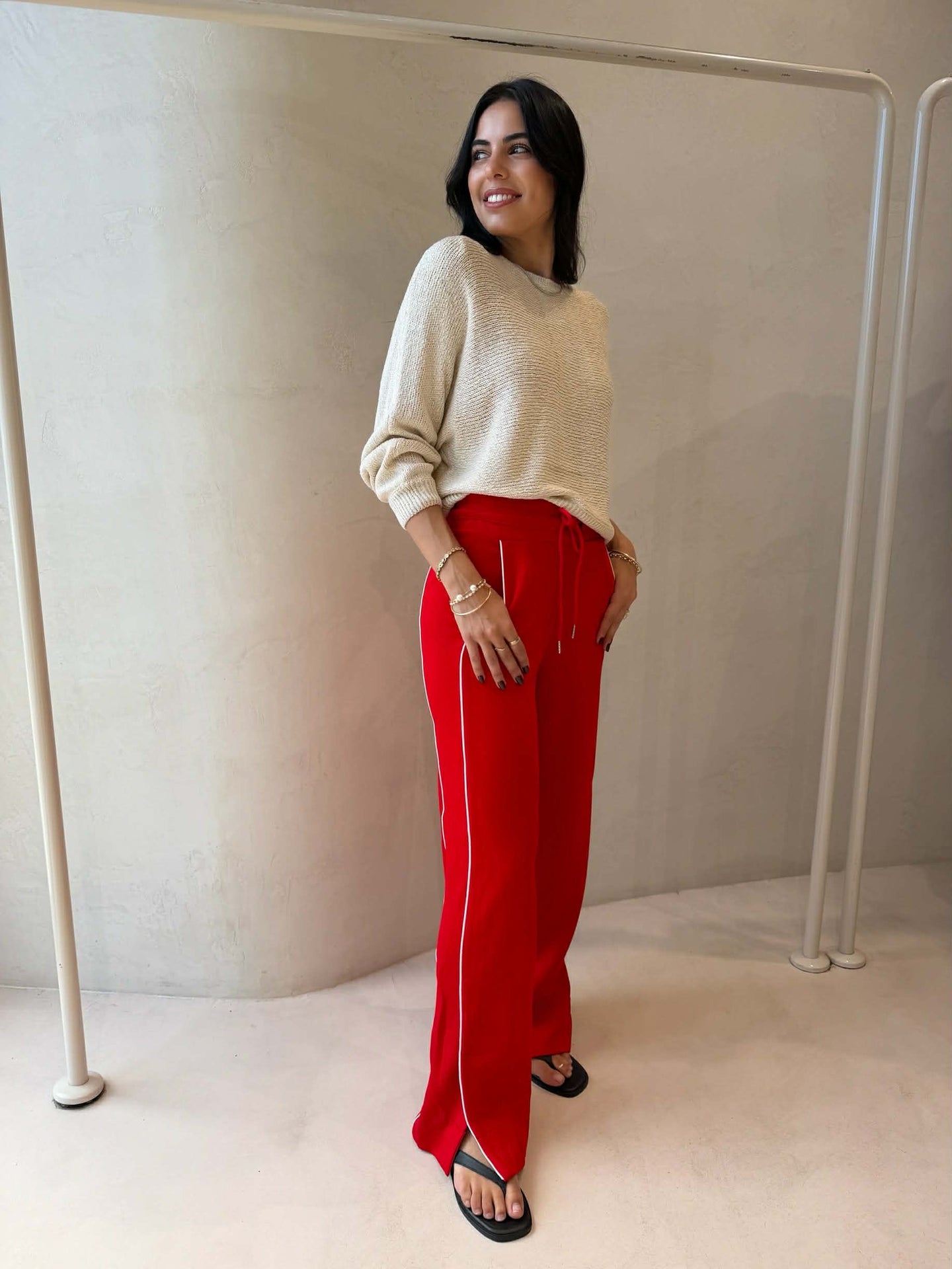 TAPE BOAT KNIT - OFF WHITE