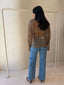 AIRE SEQUIN TOP- CHOCOLATE