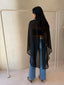 BLACK SHEER PONCHO