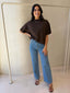 CEDAR KNIT TEE- CHOCOLATE