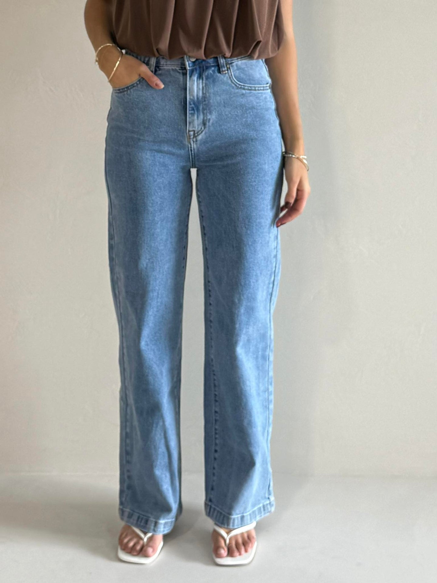 JACQUI WIDE LEG JEAN - LIGHT BLUE