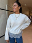CREAM KNIT LACE JUMPER