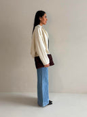 LENA SUEDE BOMBER- OFF WHITE