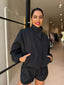 GIGI WINDBREAKER JACKET- BLACK