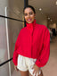 GIGI WINDBREAKER JACKET- RED