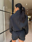 GIGI WINDBREAKER JACKET- BLACK