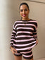 PINK STRIPE KNIT SET