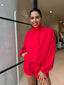 GIGI WINDBREAKER JACKET- RED