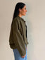 LENA SUEDE BOMBER- KHAKI
