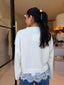 CREAM KNIT LACE JUMPER
