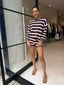 PINK STRIPE KNIT SET