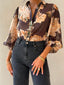 LELA SHIRT - BROWN FLORAL