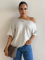ELSIE KNIT TOP - OATMEAL