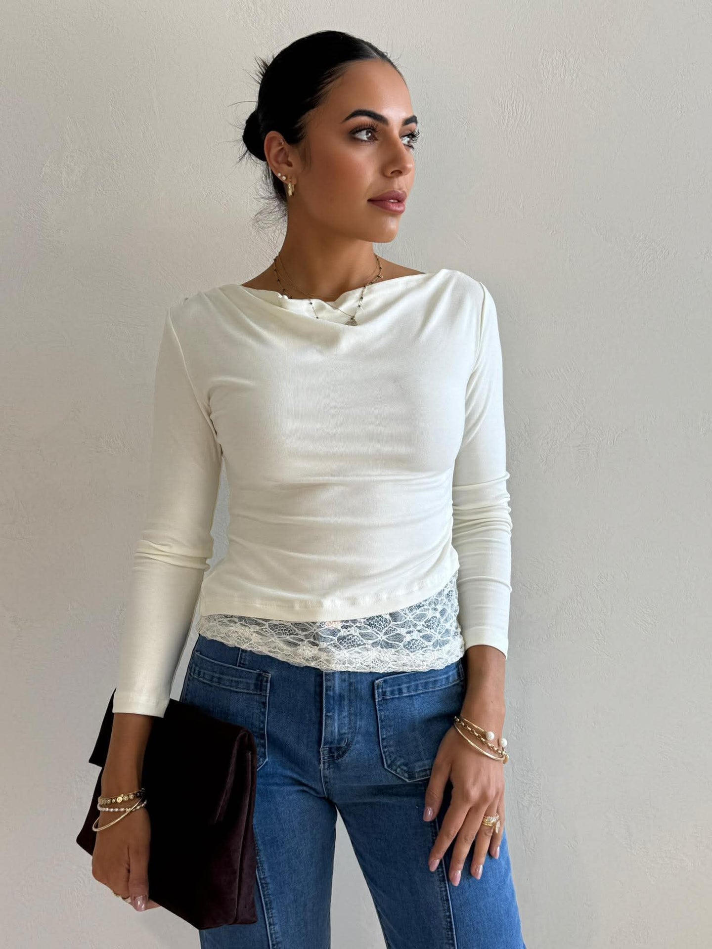 CINDY ASY TOP- IVORY