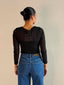 LEE SHEER TOP- BLACK