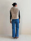 FLORANCE FUR VEST COAT- STONE