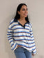 CINDY STRIPE RUGBY TOP