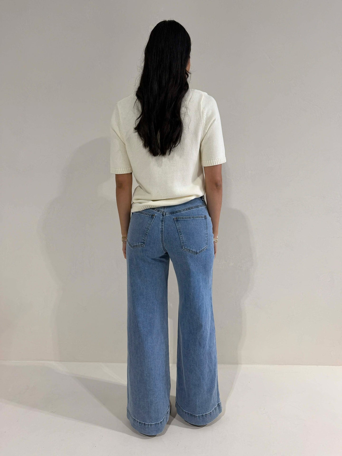 ROWIE KNITTED TEE - CREAM