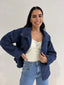 AURORA QUILTED JACKET- NAVY