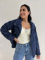 AURORA QUILTED JACKET- NAVY