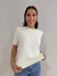 ROWIE KNITTED TEE - CREAM