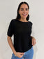 SUMMER KNIT TOP - BLACK