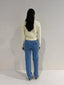 MISSY TIE FRONT KNIT CROP - CREAM