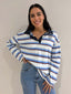CINDY STRIPE RUGBY TOP