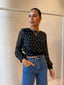 TIANA BLOUSE - SPOTTED BLACK