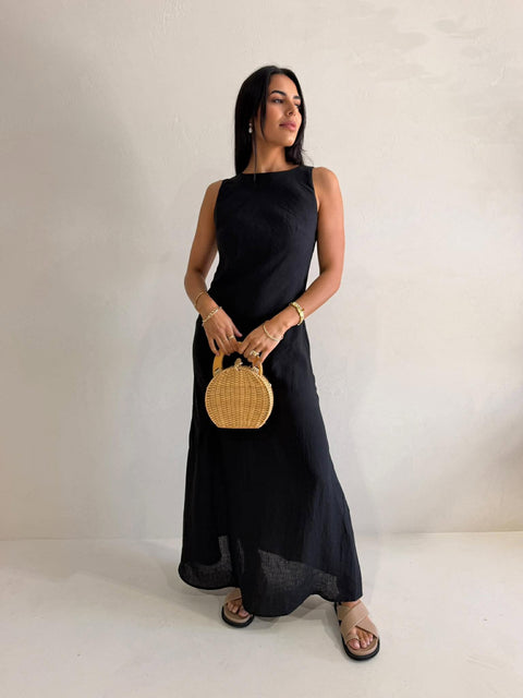 BRANDY MAXI DRESS - BLACK