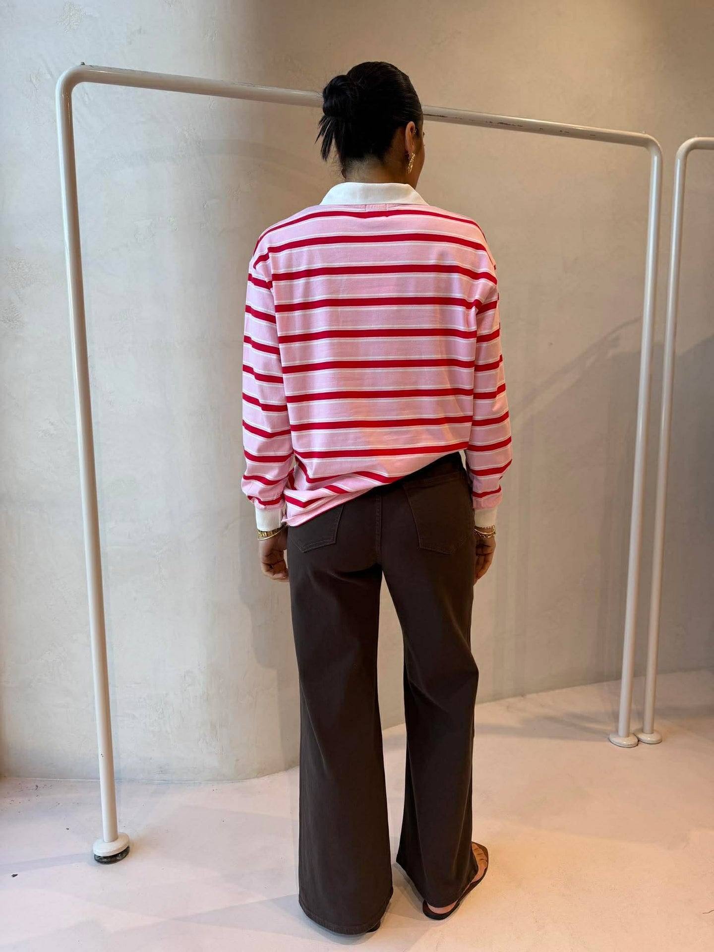 STRIPE RUGBY LS TOP
