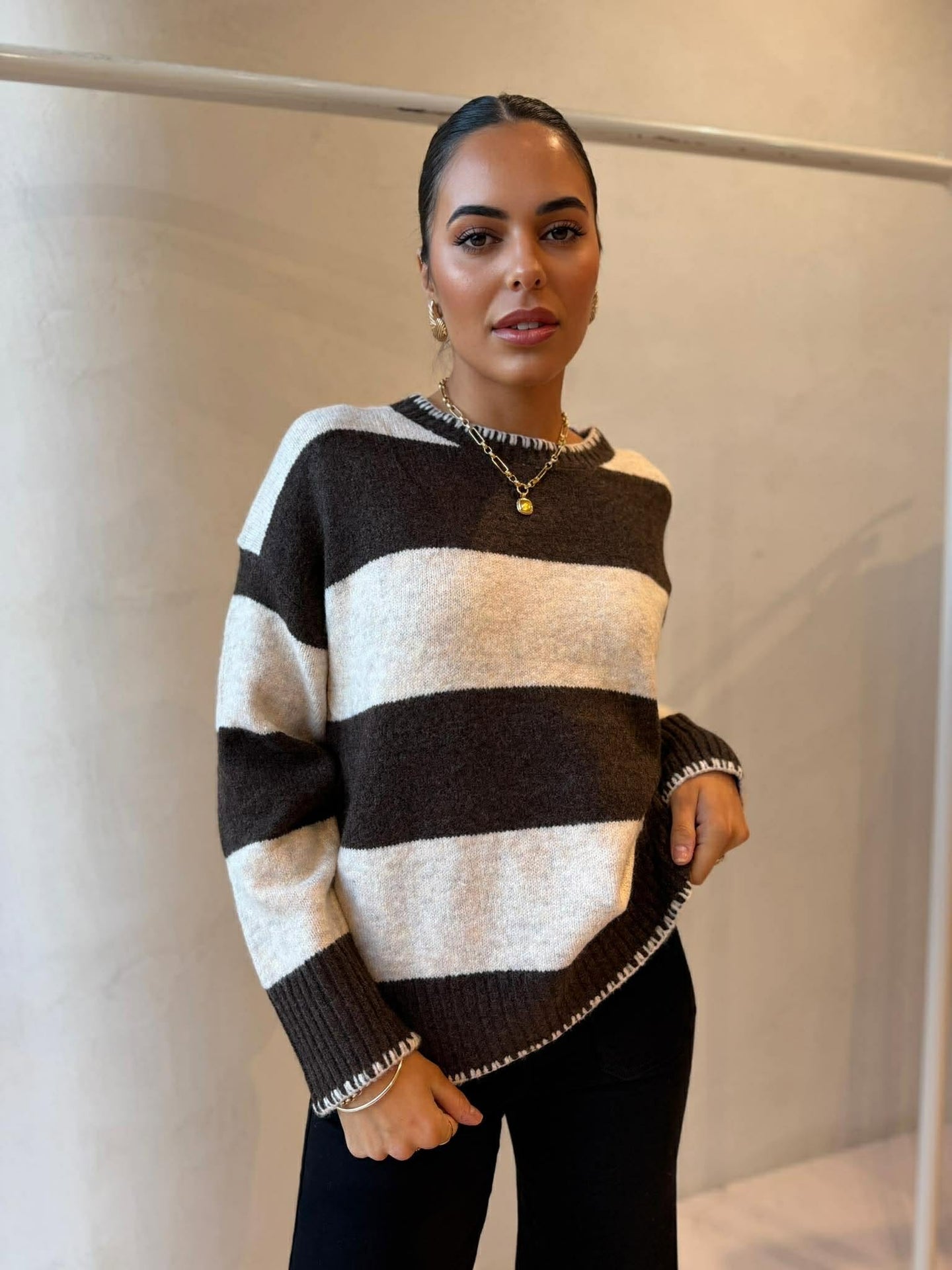 JOSIE KNIT- CHOC PEARL