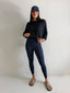 LUXE RIB LEGGING-NAVY