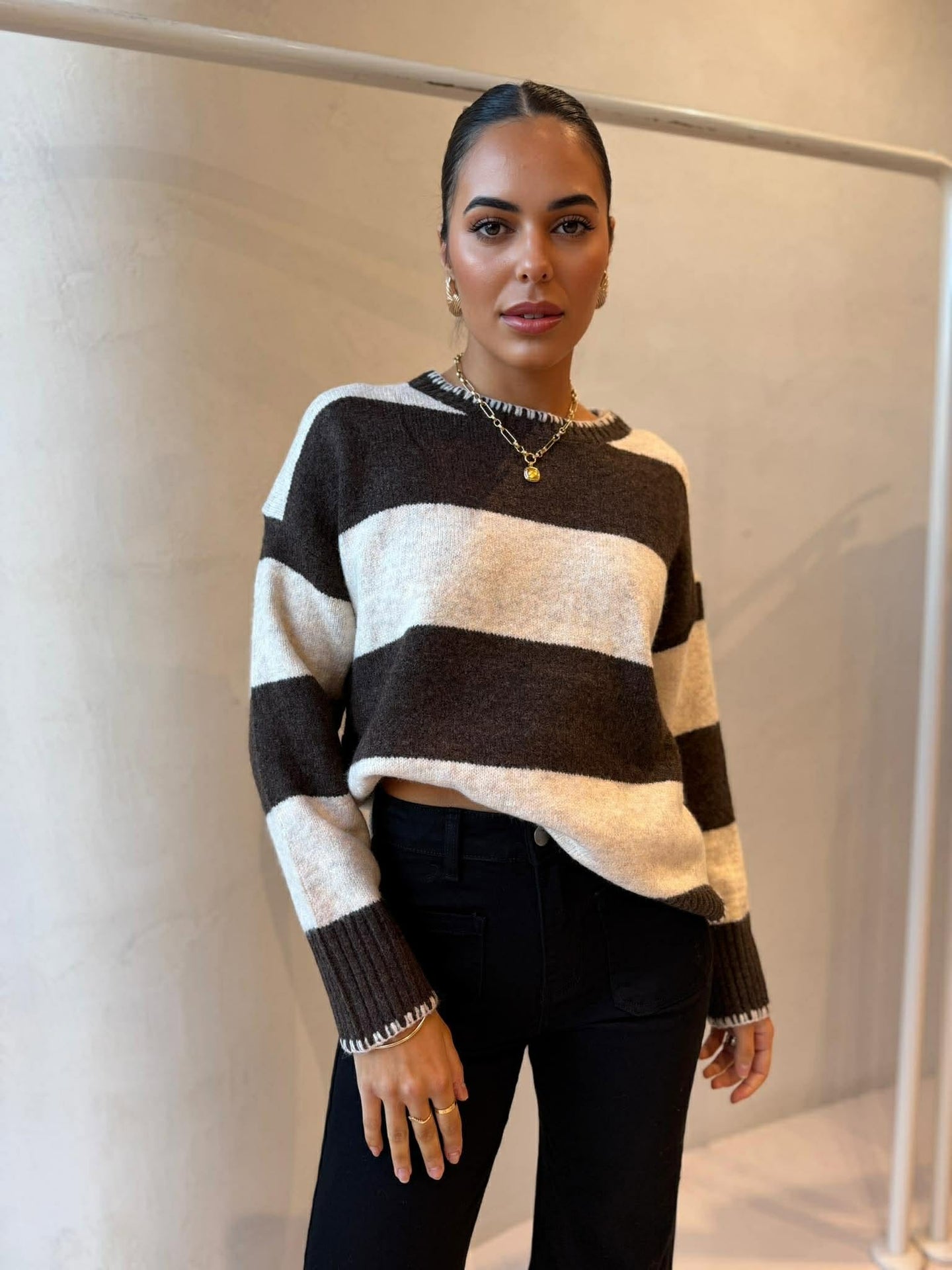 JOSIE KNIT- CHOC PEARL