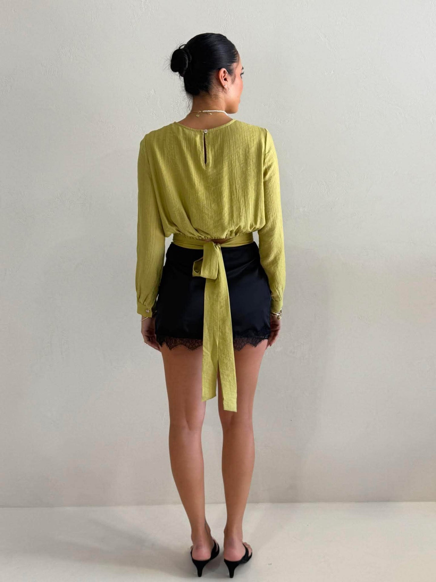 TIANA BLOUSE - CHARTREUSE