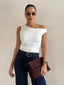 KYLIE OFF SHOULDER TOP- VINTAGE WHITE