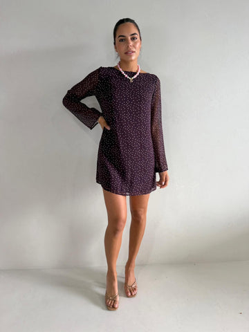 GRACE LONG SLEEVE MINI-PLUM