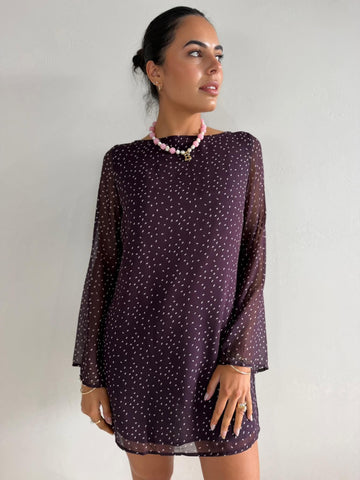 GRACE LONG SLEEVE MINI-PLUM