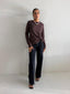 LARA LONG SLEEVE TOP- CHOC