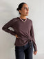 LARA LONG SLEEVE TOP- CHOC