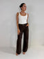 DARCY BELTED JEAN - CHOC