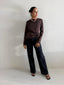 LARA LONG SLEEVE TOP- CHOC