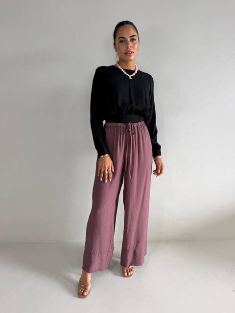 SIENNA PANT- ROSE