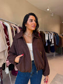 ZAKNI JACKET -BROWN