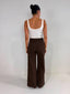 DARCY BELTED JEAN - CHOC