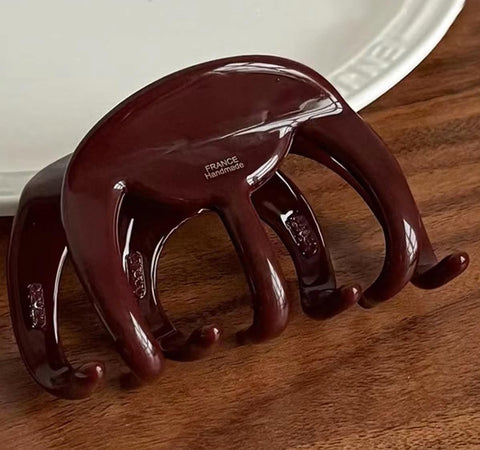 MATTEA HAIR CLAW-DEEP PLUM